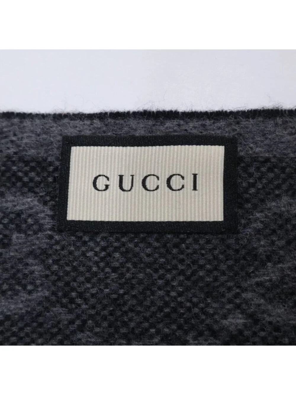Gucci GG Pattern Sherry Line Wool Fringe